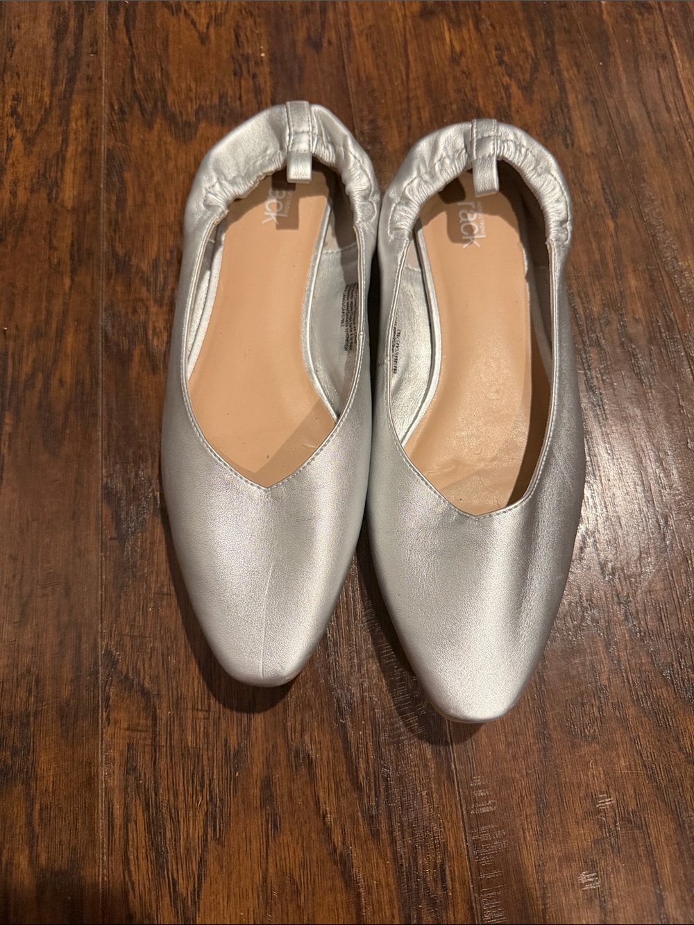 Nordstrom Rack Silver Women's Slip-On Ballet Flats Sz 8.5